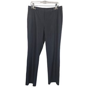 Dana Buchman Gray Gold Acccent Detail on Waist Dress Pants Women's 10